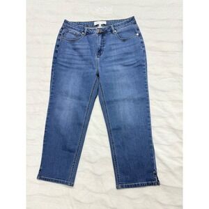 Jaclyn Smith Womens Crop Jeans‎ Blue Denim Size 10 Mid Rise